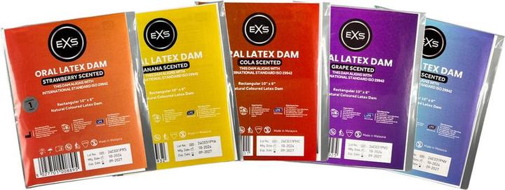 Pipedream EXS "Cola Scented Oral Latex Dam", 1 lick cloth made of latex with cola flavouring (1 pcs.)
