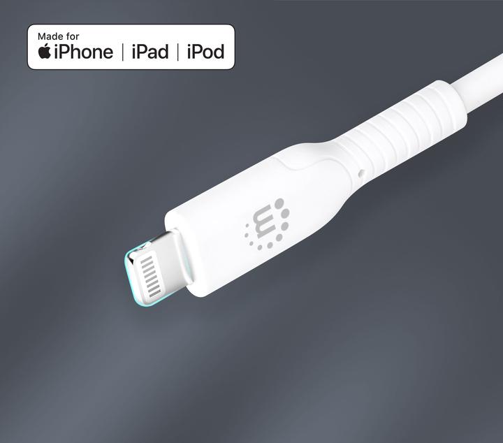Produktbild Manhattan USB-C auf Lightning Sync-/Ladekabel (1 m, USB 2.0, 28 W)