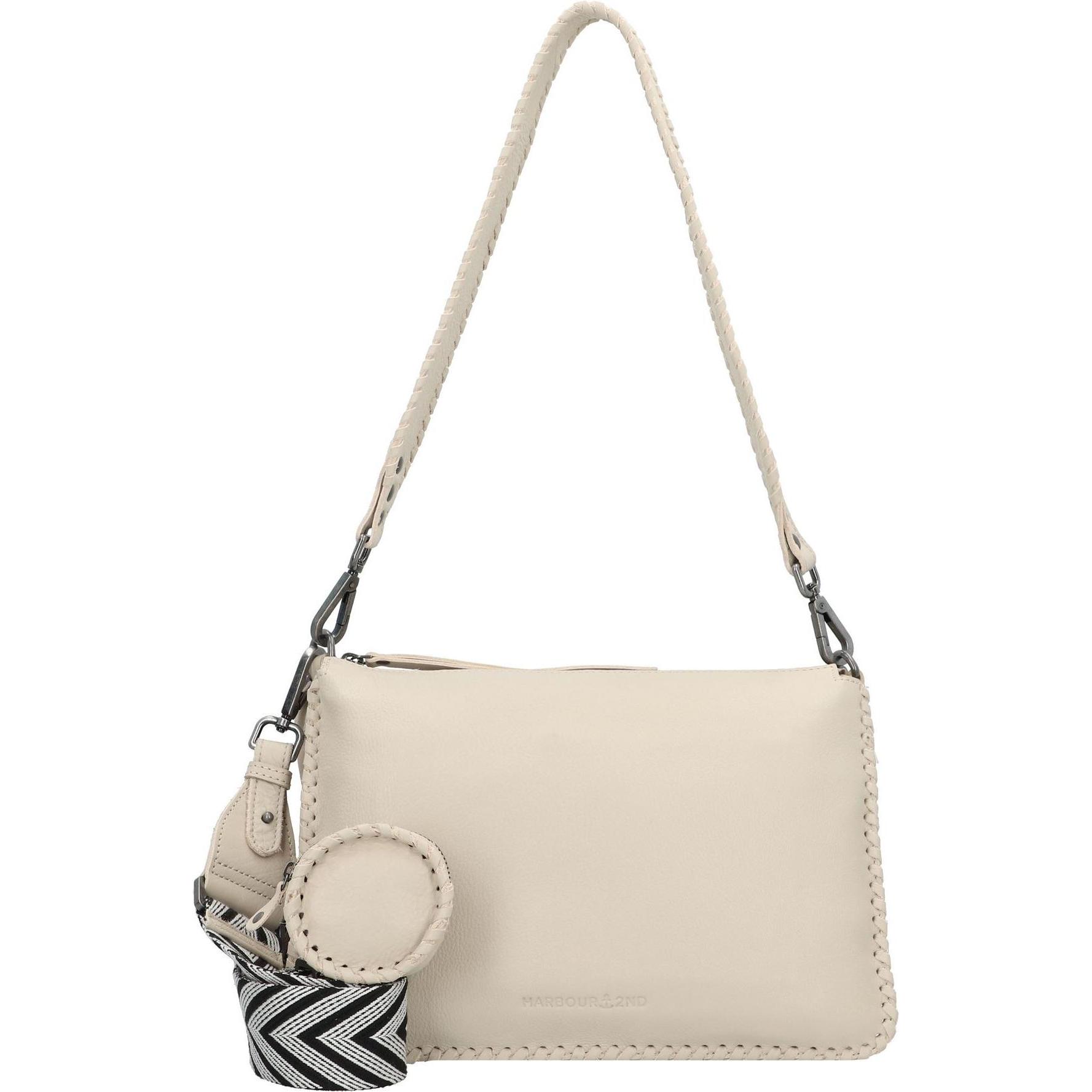 Harbour 2nd, Handtasche, Just Pure Schultertasche Leder 31 cm, Beige