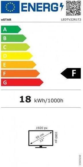Energie-Label Estar LED-Fernseher 22" (22", LED, Full HD)