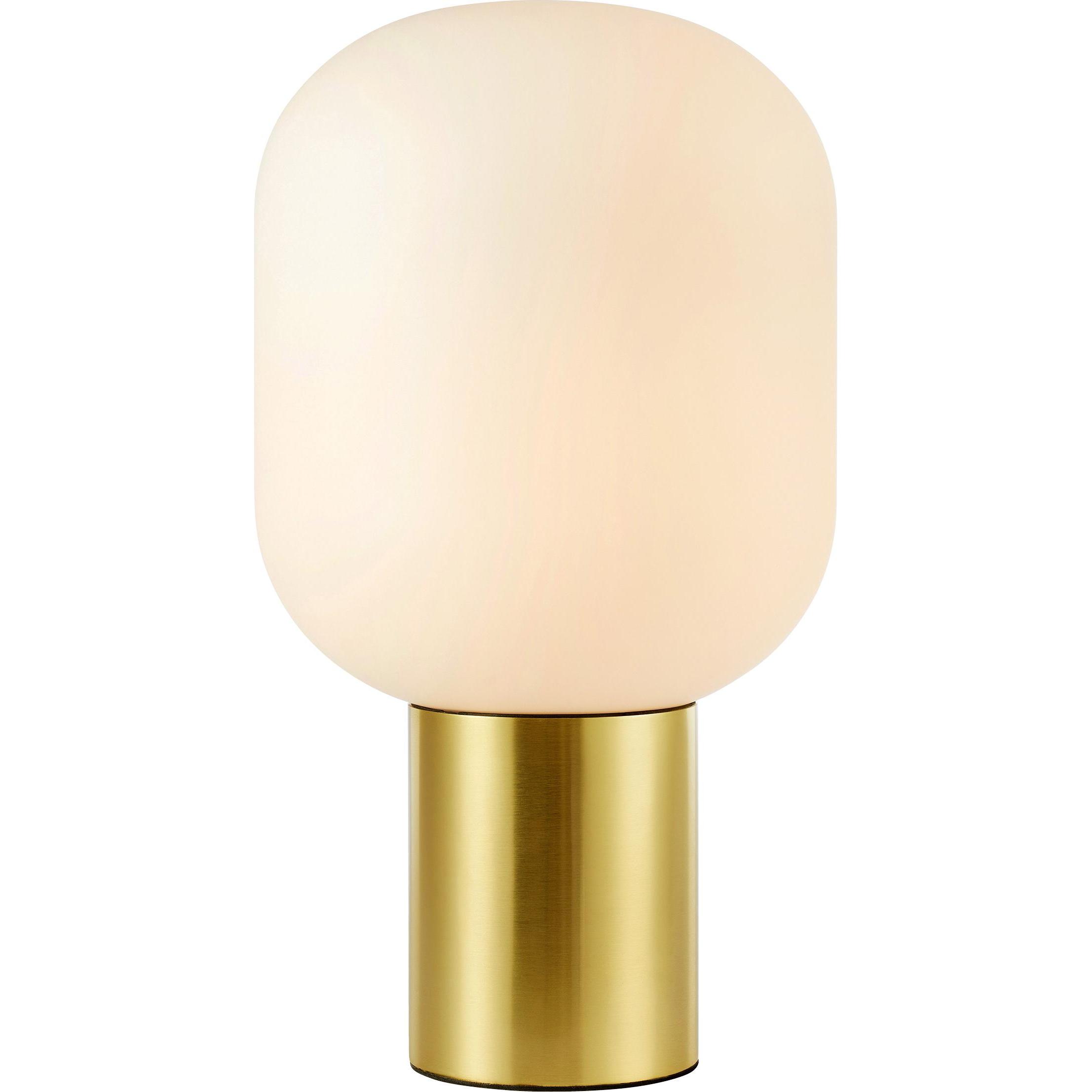 Markslöjd, Lampada da tavolo, bordlampe Brooklyn messing/hvid 44 cm