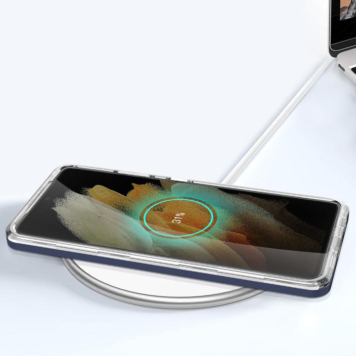 Actual product image Hurtel Clear 3in1 case for Samsung Galaxy S23 Ultra silicone cover with frame blue (Samsung Galaxy S23 Ultra)