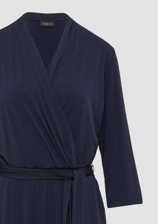 Produktbild S.Oliver Overall Fliessender Jumpsuit in Wickeloptik mit Bindegürtel (40)