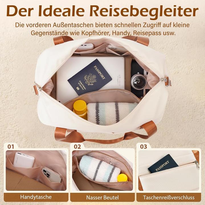 Immagine prodotto Coolife 3-teiliges Gepäck-Set mit erweiterbarer Reisetasche und Kulturbeutel (20 l)