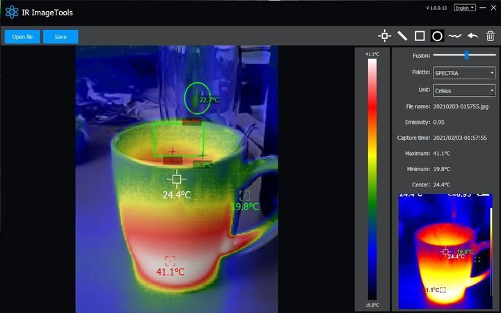 Image du produit Peaktech P 5610 B Caméra thermique IR