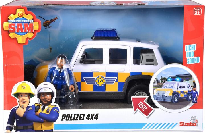 Actual product image Simba Sam Police Car 4x4 with Malcolm Light + Sound 19cm