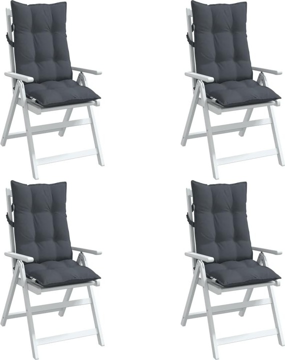 Immagine prodotto VidaXL Cuscini per sedia con schienale alto 4 pezzi. Tessuto Oxford (120 x 50 x 7 cm)