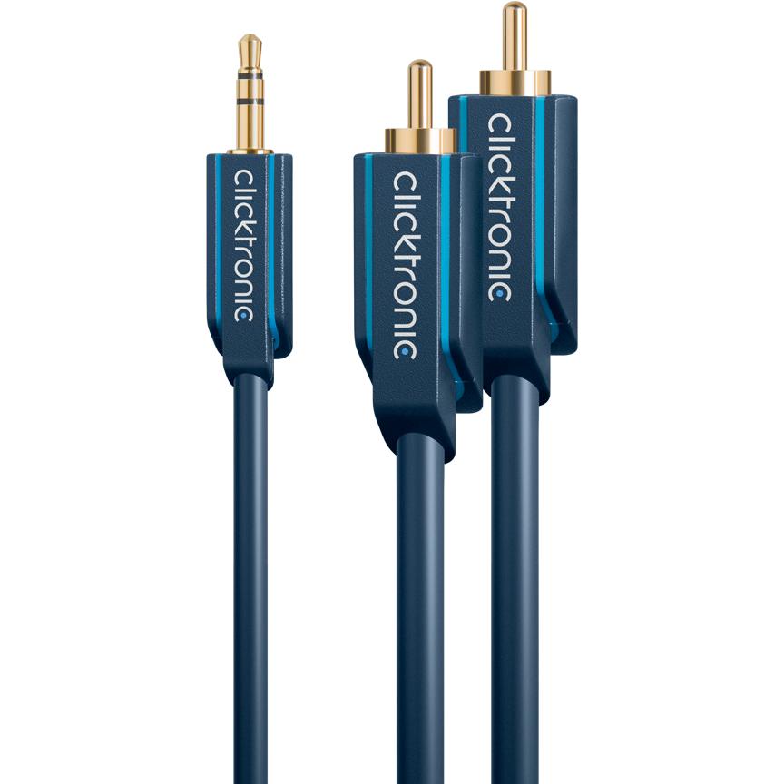 Goobay MP3-Adapterkabel (2 m, 3.5mm Klinke (AUX), Cinch), Audio Kabel