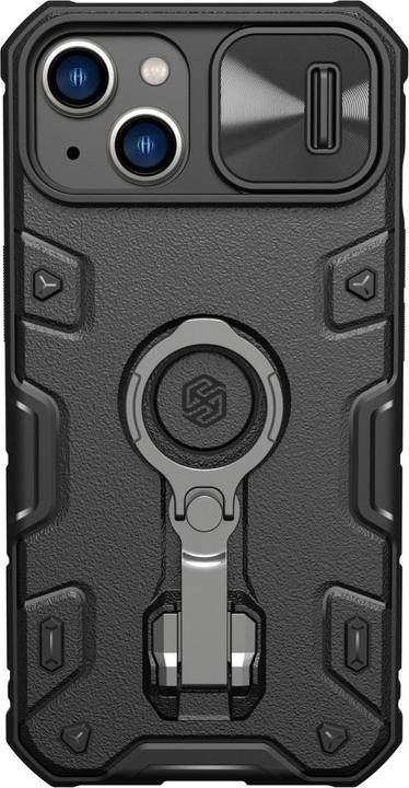 Actual product image Nillkin CamShield Armor Pro Magnetic Case for iPhone 14 Plus MagSafe Armored Cover Stand Ring Black (Apple iPhone 14 Plus)
