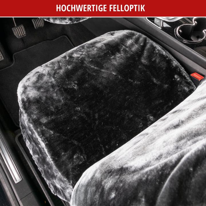 Image du produit Walser Housse de siège auto "Teddy" - fourrure synthétique - anthracite