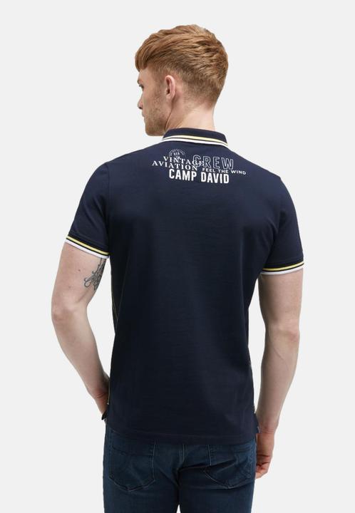 Actual product image Camp David Poloshirt Airplane Tour I Kurzarmshirt mit Polokragen (M)