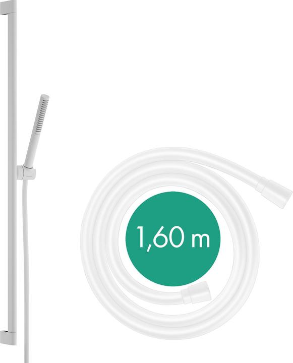 Produktbild hansgrohe Pulsify S Duschset 100, 1 Strahlart wassersparend+, Duschstange 90 cm, 24383 (1 Strahlart)