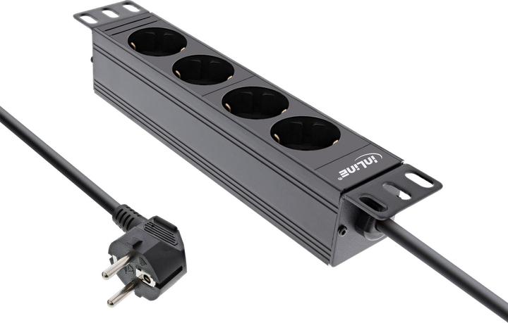 Actual product image InLine 10" power strip (4 x, CEE 7/3, 2 m)