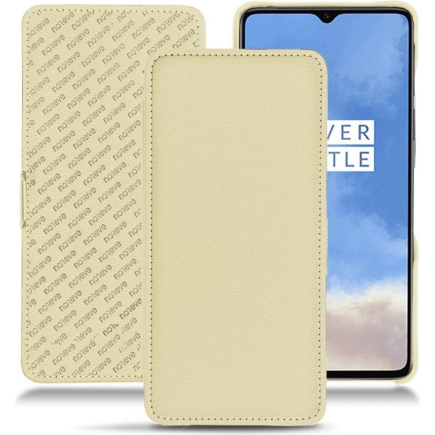 Noreve Lederschutzhülle horizontal (OnePlus 7T), Smartphone Hülle, Beige