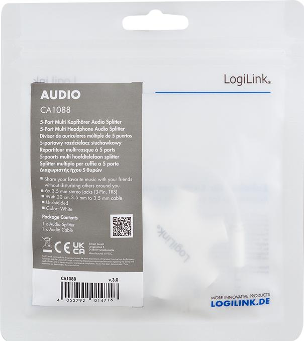 Actual product image LogiLink Audio Splitter (Jack adapter)