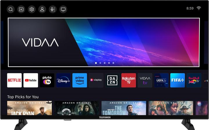 Produktbild Telefunken QLED Fernseher 40 Zoll Smart TV VIDAA QF40VP750S Full HD Fernseher HDR TV Triple-Tuner (40", QLED, Full HD)