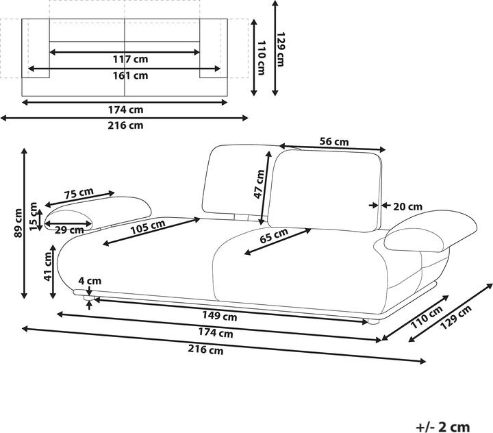 Produktbild Beliani Nacka (2-Sitzer)