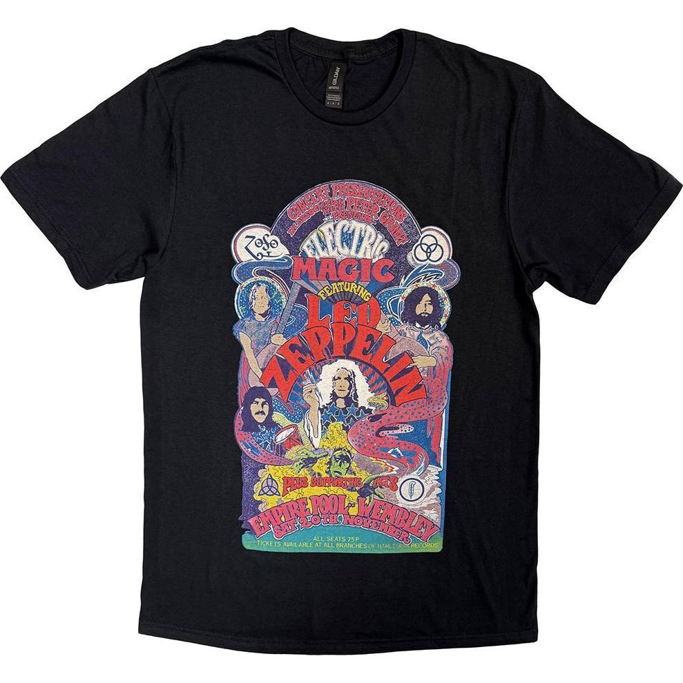 Led Zeppelin, Uomini, Maglietta, Full Colour Electric Magic, Nero, (M)