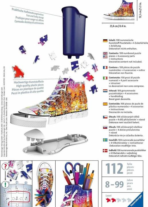 Actual product image Ravensburger Sneaker Skyline (108 pieces)