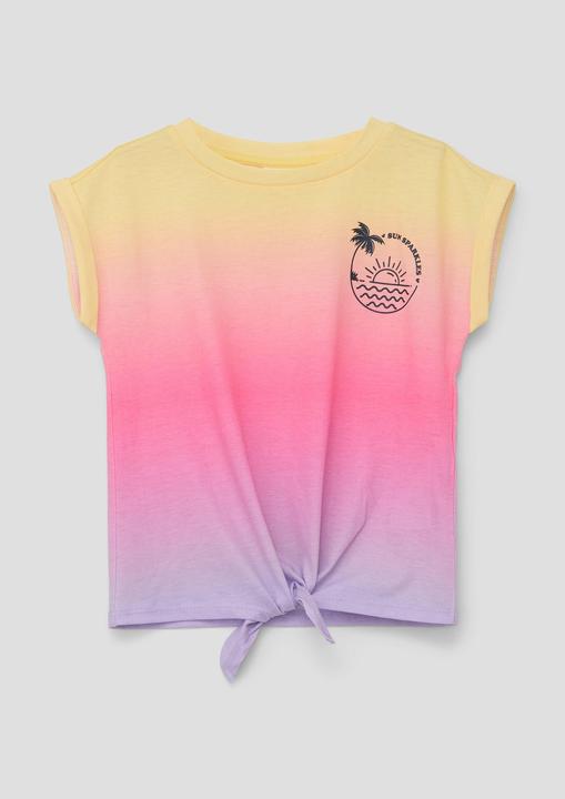 Actual product image S.Oliver T-Shirt T-Shirt mit Farbverlauf und Knoten-Detail (92)