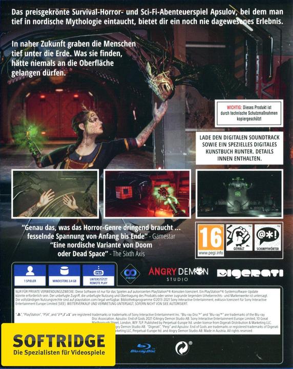 Actual product image Perp Apsulov: End of Gods (PS4, DE)