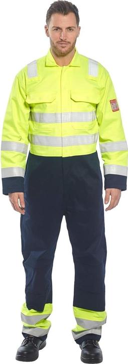 Actual product image Portwest Flame-Retardant Hi-Vis Antistatic Coverall with Reflective Striping (XXL)