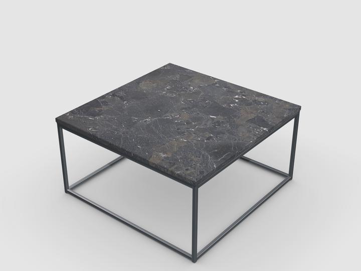 Actual product image Hans Eisenring Infinity Square M coffee table, anthracite frame (70 x 70 x 34 cm)