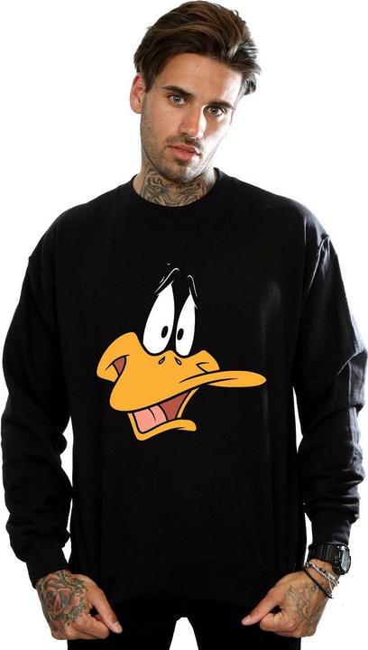 Produktbild Looney Tunes Mens Daffy Duck Face Cotton Sweatshirt (L)