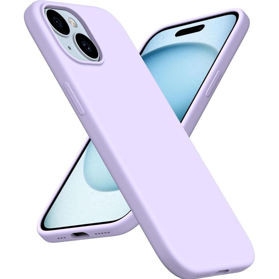 Screenguard Apple iPhone 15 Plus Liquid Silicone Case Hülle (Apple iPhone 15 Plus), Smartphone Hülle, Violett