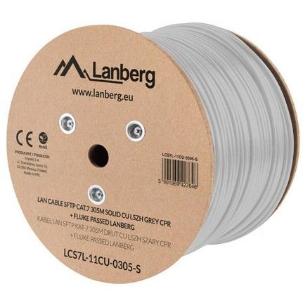 Lanberg LCS7L-11CU-0305-S Netzwerkkabel Weiss 305 mCat.7 Rohkabel S/FTP (S-STP) (S/FTP, CAT7, 305 m), Netzwerkkabel