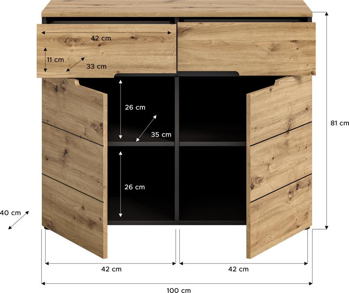 Produktbild Xonox Home Canu (100 x 40 x 81 cm)