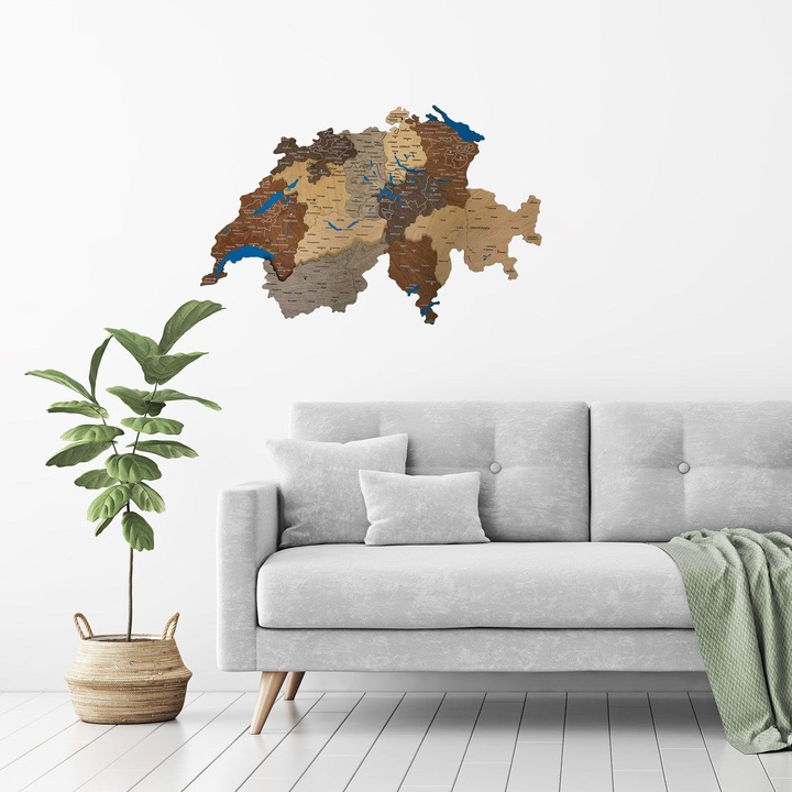 Actual product image Enjoy The Wood Switzerland - 3D map (100 x 60 cm)
