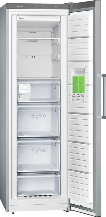 Produktbild Siemens iQ300, free-standing freezer, 186 x 60 cm, Inox-easyclean, GS36NGIEV (Freistehend, 242 l)