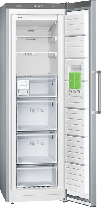 Actual product image Siemens iQ300, free-standing freezer, 186 x 60 cm, Inox-easyclean, GS36NGIEV (Stand-alone, 242 l)