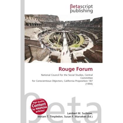Rouge Forum, Fachbücher von Lambert M. Surhone, Miriam T. Timpledon, Susan F. Marseken