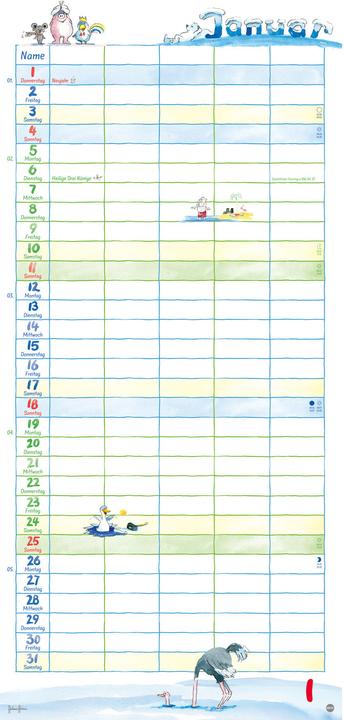 Produktbild Heye Familienplaner (21 x 45 cm)