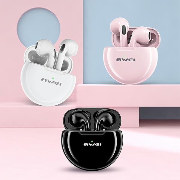 Immagine prodotto Awei słuchawki Bluetooth 5.0 T17 TWS+ stacja dokująca biały/white (ANC, 2.50 h, Docking, Senza fili)