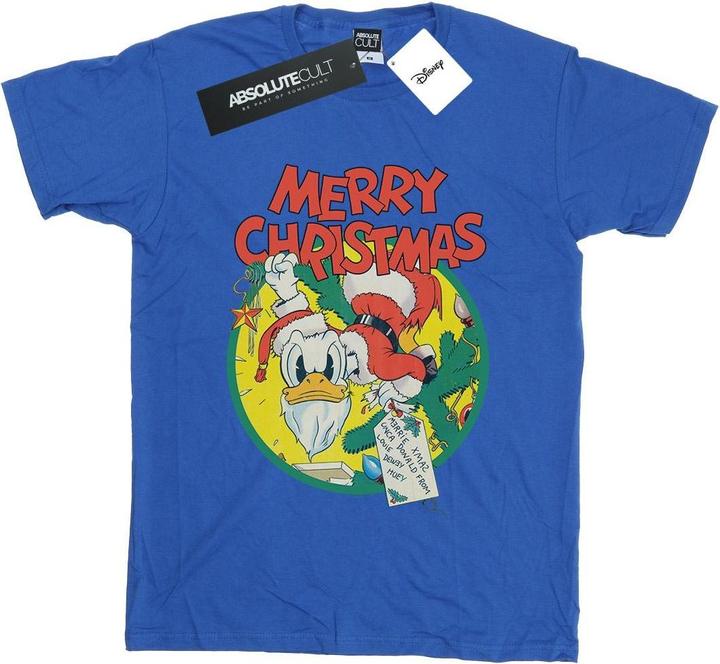 Immagine prodotto Disney Donald Duck Merry Christmas Maglietta Ampia Donna (M)