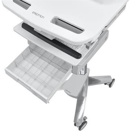 Thumbnail - Ergotron Cart with LCD Arm, LiFe Powered, 2 Tall Drawers - Wagen - für LCD-Display / PC-A, Notebookwagen, Weiss