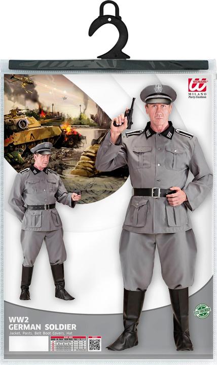 Image du produit Widmann WW2 soldat allemand uniforme veste, pantalon, ceinture, couvre-bottes, chapeau (L)