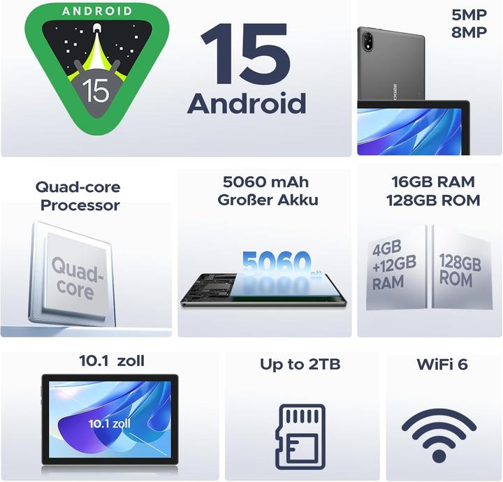 Actual product image Doogee U10 Android Tablet (5G, 10", 128 GB)
