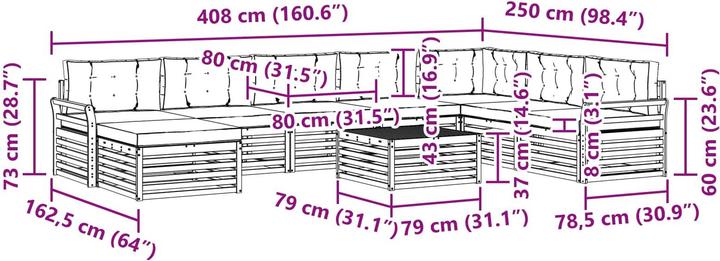 Produktbild vidaXL Outdoor-Sofa