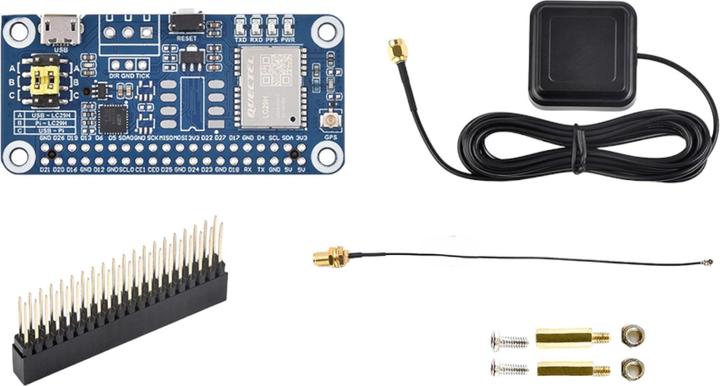 Produktbild WaveShare GPS-RTK Basisstation LC29H(BS) Dual-band L1+L2 für Raspberry Pi
