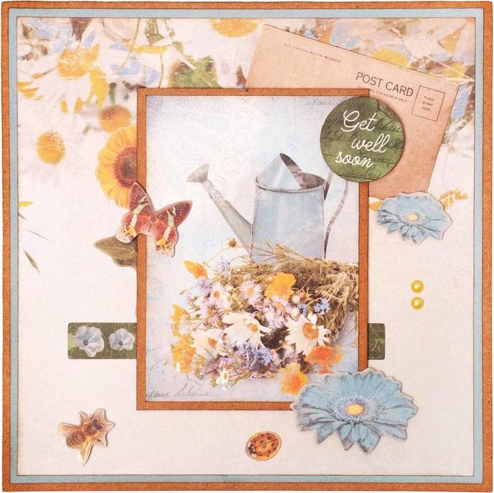 Actual product image art by marlene DIY Block "Aged Wildflowers" 32 Sheets A4 Essentials
