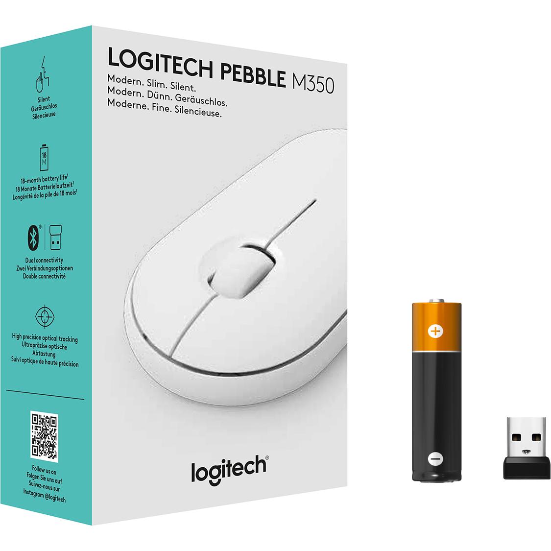 Thumbnail - Logitech Pebble M350 (Kabellos), Maus, Weiss