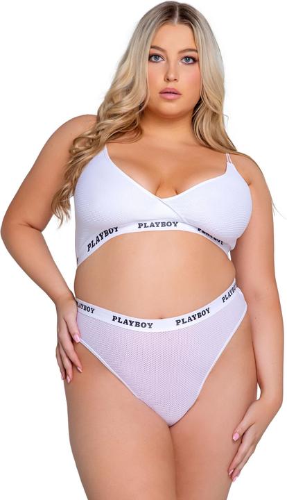 Playboy Lifestyle - 2-Piece Lingerie Set - White (XXL)