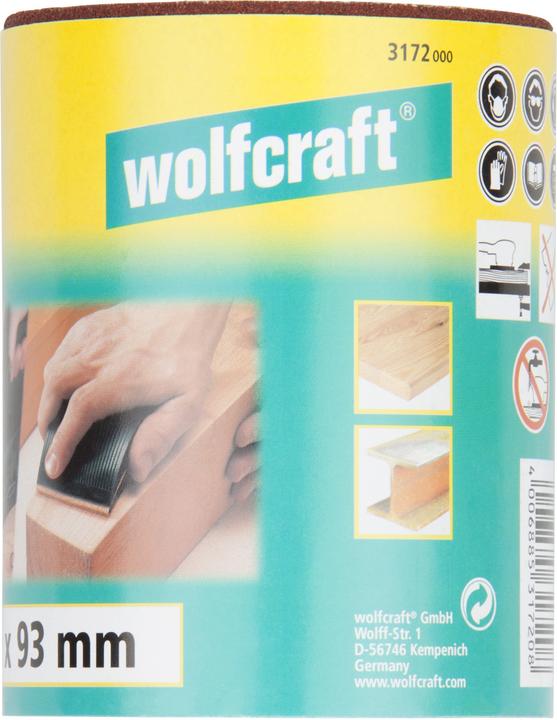 Produktbild wolfcraft 1 Schleifpapierrolle Kor. K80, 5mx93mm (80)