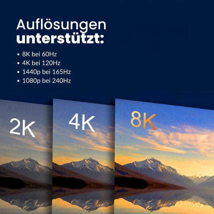Produktbild Hermex USB C —  DisplayPort (2 m, USB Typ C, DisplayPort, 2.1)