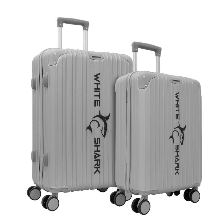 Actual product image White Shark Shark GUARDIAN - BUNDLE 20" + 24", 2in 1 Trolley Cases, Silver