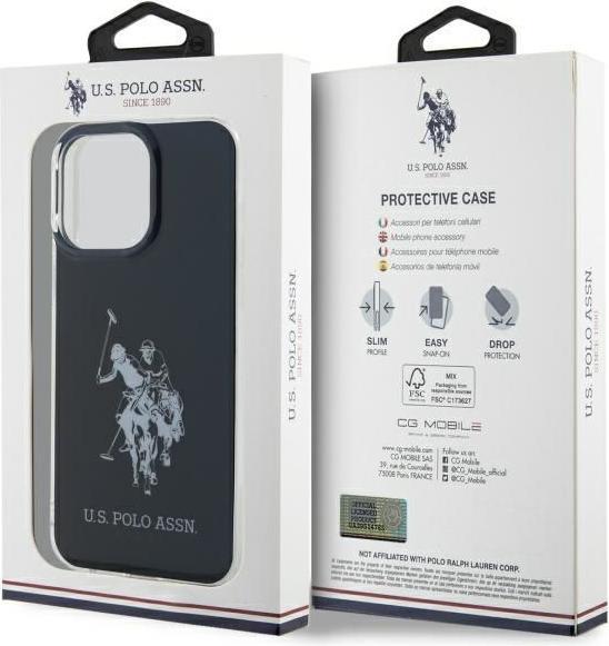 Actual product image U.S. Polo US Polo USHCP15XTPUHRBK iPhone 15 Pro Max 6.7 black/black Shiny Big Logo (Apple iPhone 15 Pro Max)